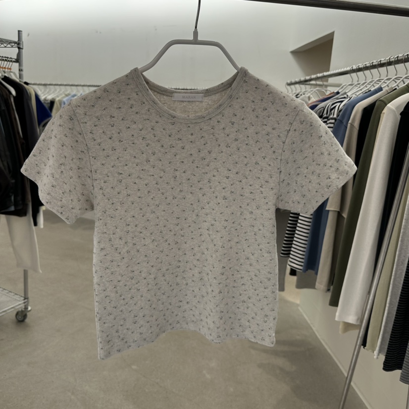 MARAN-P東大門實拍女士新款真品26春夏職業推薦休閑T恤羅紋MARANT恤圖色2米色