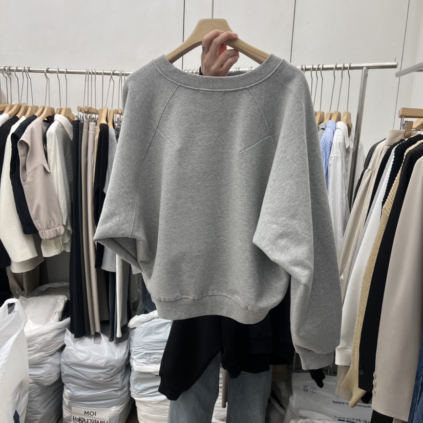 MOI-A東大門實拍女士新款休閑人氣26春夏推薦真品衛衣V領MOI-A衛衣