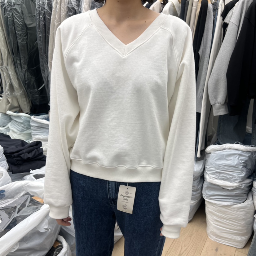 MOI-A東大門實拍女士新款休閑人氣26春夏推薦真品衛衣V領MOI-A衛衣圖色1