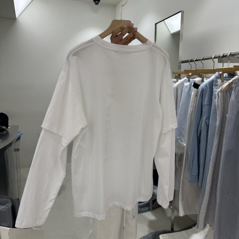 REPELLER東大門代購女士新款真品休閑人氣長袖T恤假兩件鴨REPELLER長袖T恤