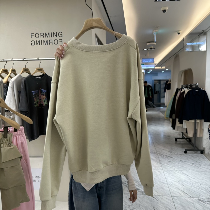 FORMING-P東大門直郵女士新品26春夏休閑衛衣不含內搭V領FORMING-P衛衣