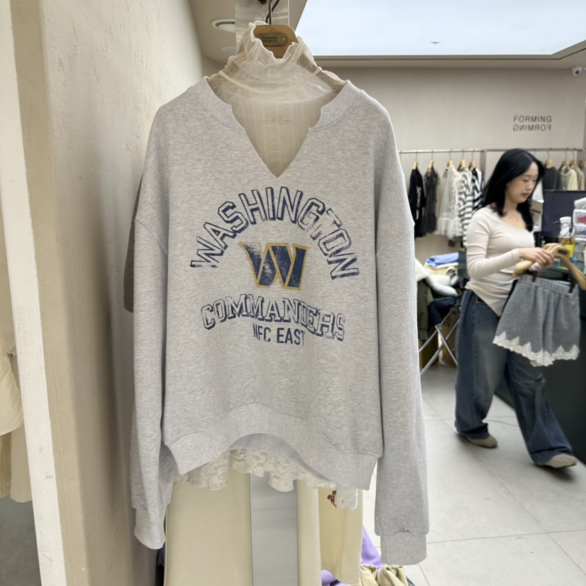 FORMING-P東大門直郵女士新品26春夏休閑衛衣不含內搭V領FORMING-P衛衣圖色2