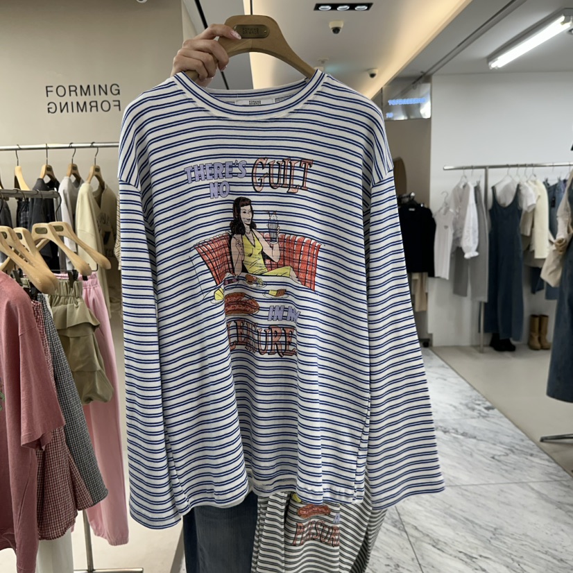 FORMING-P東大門代購女士新款人氣26春夏休閑熱賣長袖T恤FORMING-P長袖T恤圖色2