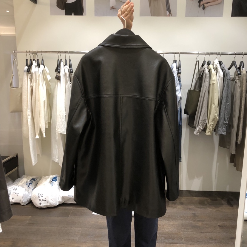 OURIN/THIS IS東大門直郵女士新款職業皮衣不含圍巾皮革OURIN/THIS IS皮衣