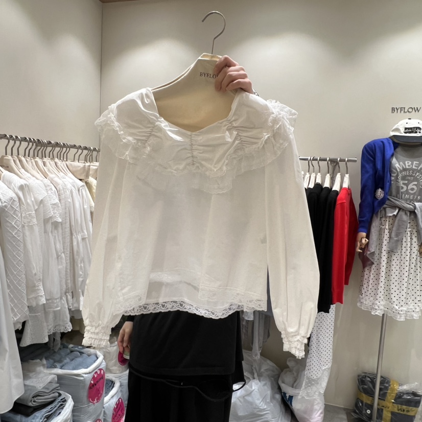 BY FLOW東大門實拍女士新款真品26春夏休閑推薦襯衫蕾絲衫BY FLOW襯衫/蕾絲衫圖色1