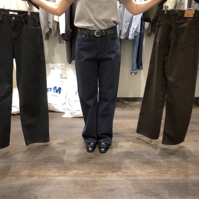 OURIN/THIS IS韓國代購女士新品26春夏職業牛仔褲不含腰帶OURIN/THIS IS牛仔褲圖色2