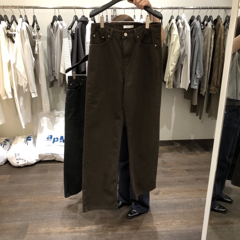 OURIN/THIS IS韓國代購女士新品26春夏職業牛仔褲不含腰帶OURIN/THIS IS牛仔褲圖色3