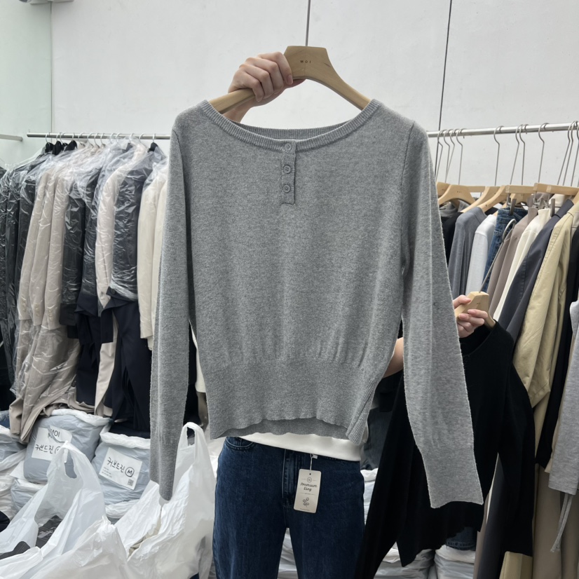 MOI-A韓國直郵女裝新品休閑推薦26春季職業時尚人氣針織衫MOI-A針織衫圖色2