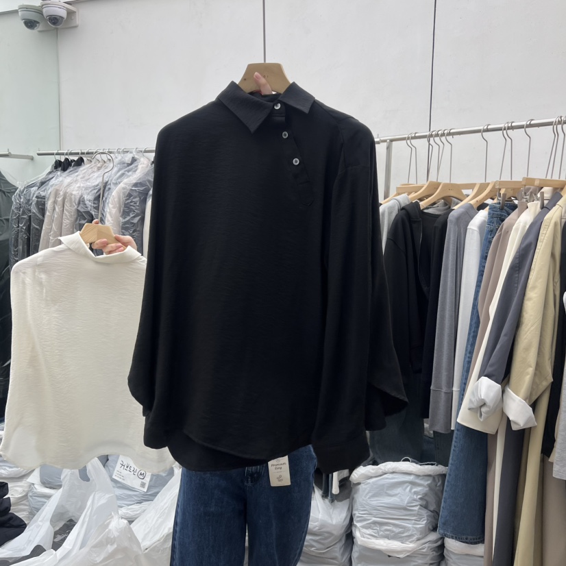 MOI-A東大門實拍女士新款推薦26春季休閑時尚襯衫蕾絲衫MOI-A襯衫/蕾絲衫圖色2