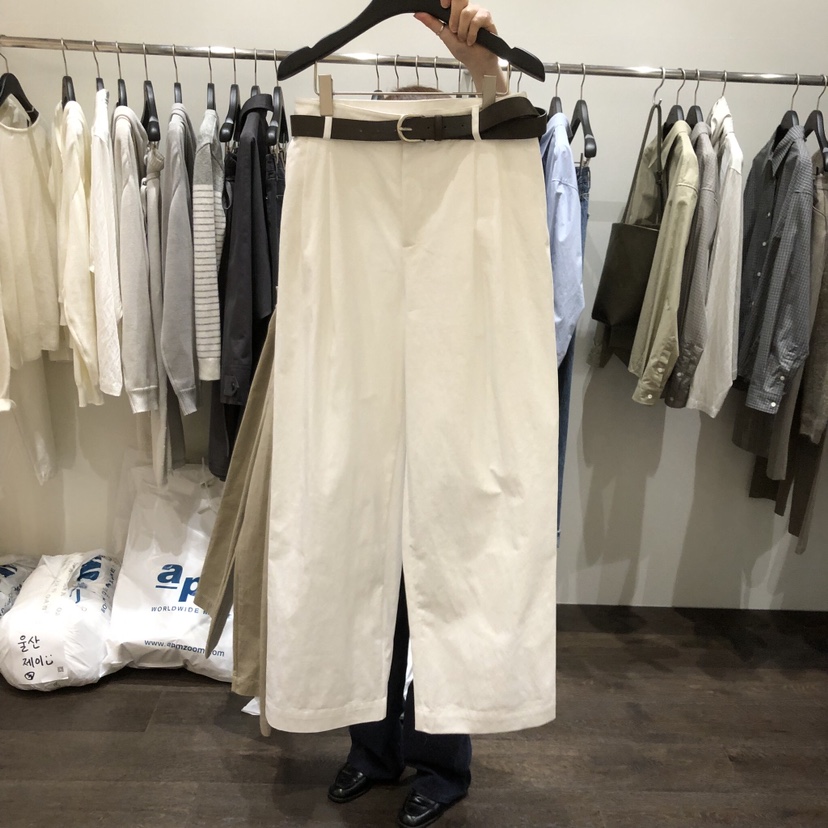 OURIN/THIS IS東大門實拍女士新款熱賣26春季休閑褲不含腰帶OURIN/THIS IS休閑褲圖色1