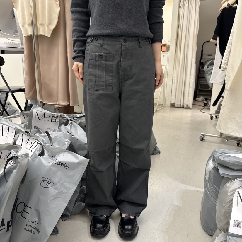 MER韓國代購女裝新品職業時尚熱賣休閑26春季人氣推薦休閑褲MER/ANGELO BIANCO休閑褲圖色2