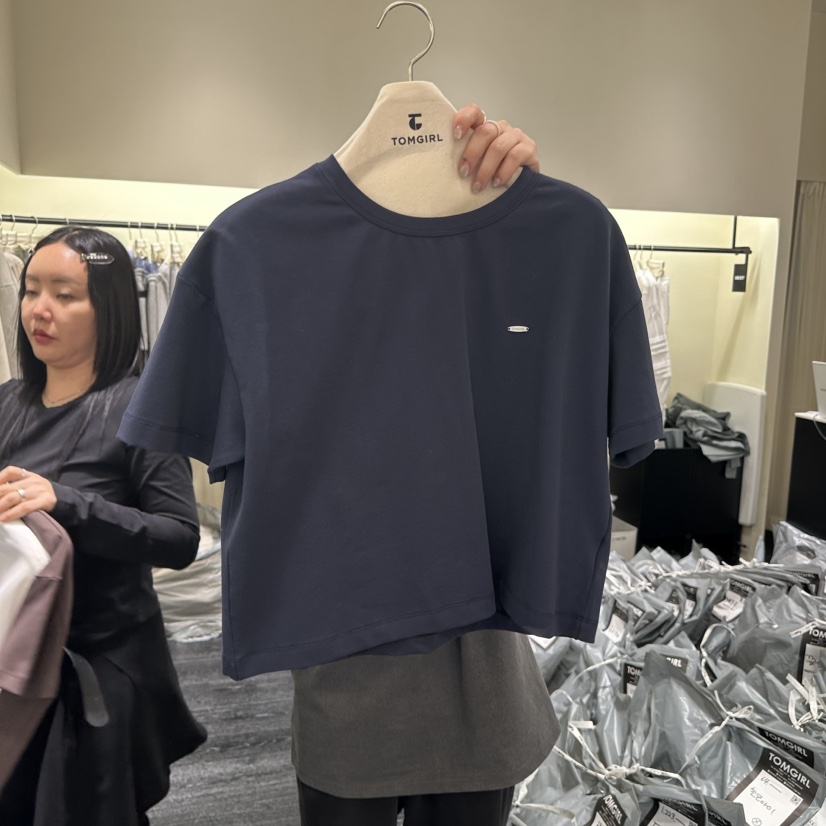 TOMGIRL韓國代購女士新品人氣26春季休閑熱賣職業時尚T恤TOMGIRLT恤圖色2