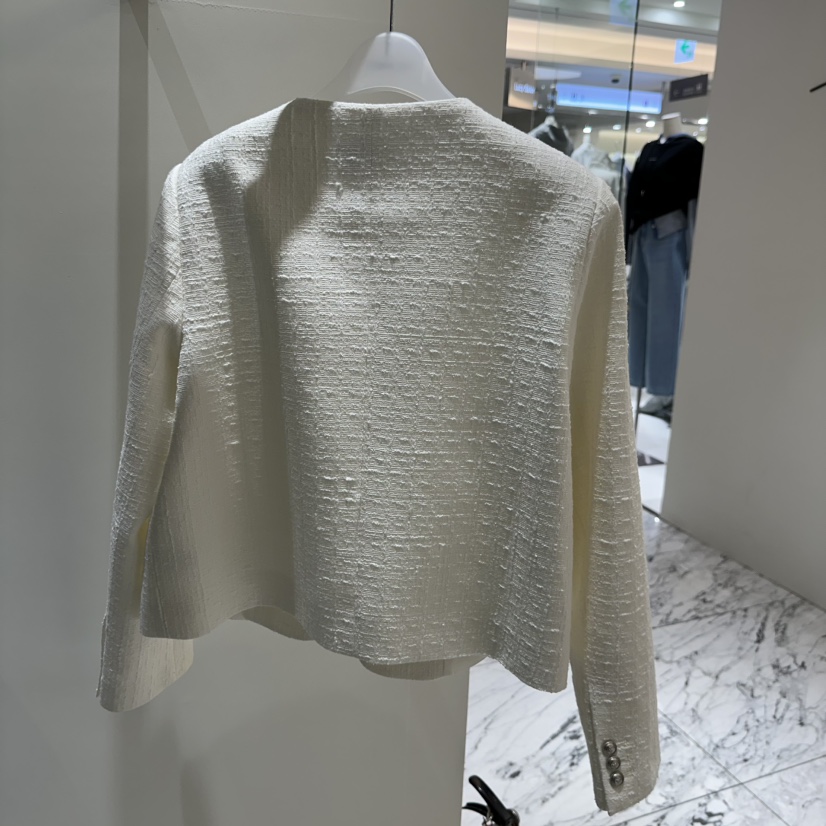 LOW MOMENT東大門實拍女士新款休閑26春季推薦夾克粗花呢LOW MOMENT夾克