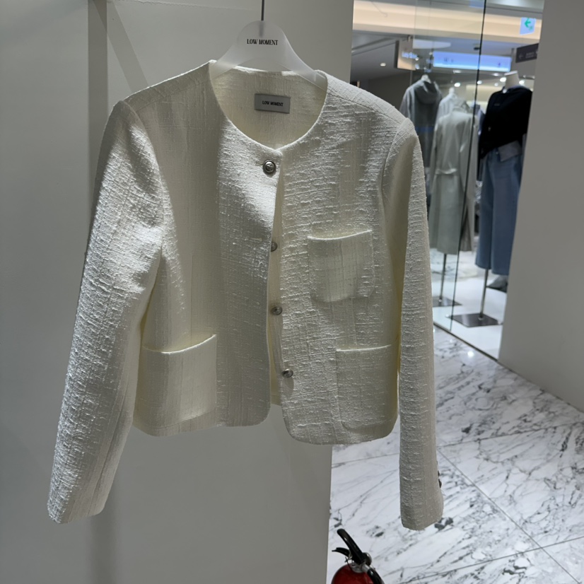 LOW MOMENT東大門實拍女士新款休閑26春季推薦夾克粗花呢LOW MOMENT夾克圖色1