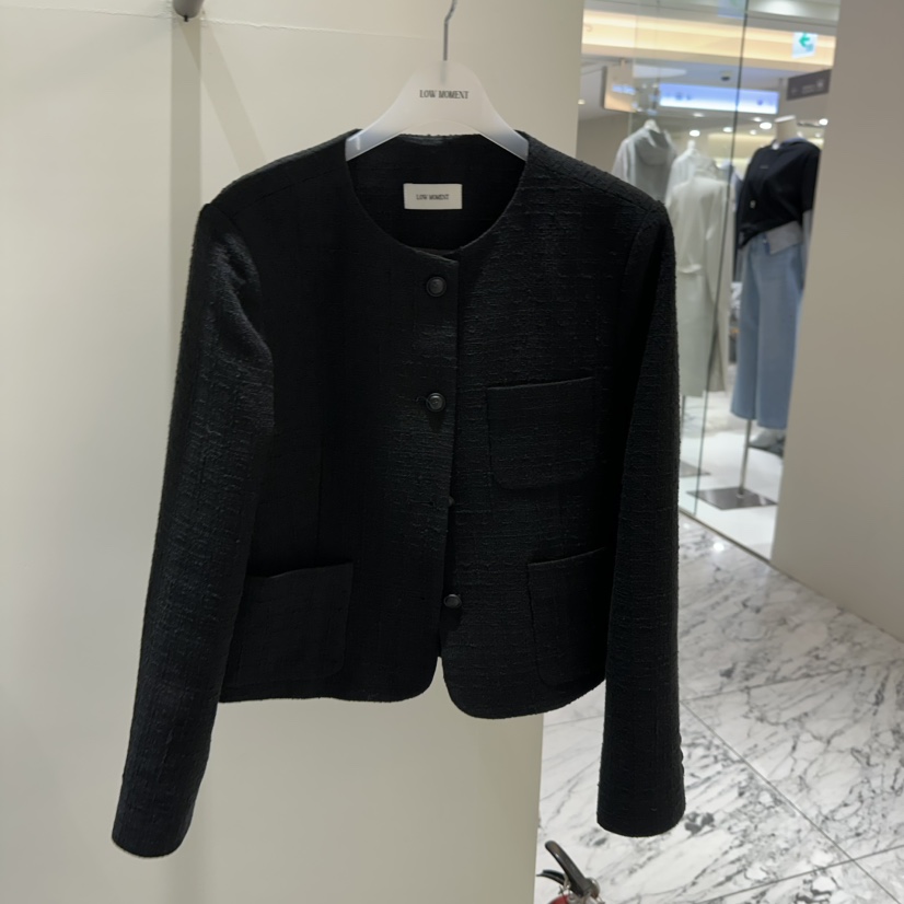 LOW MOMENT東大門實拍女士新款休閑26春季推薦夾克粗花呢LOW MOMENT夾克圖色2