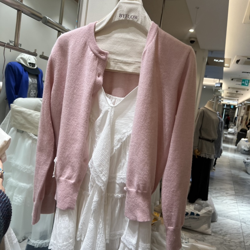 BY FLOW東大門直郵女士新款休閑熱賣時尚26春季針織衫蕾絲BY FLOW針織衫圖色5