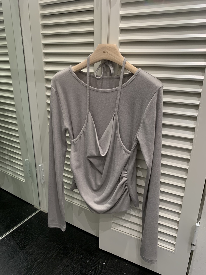 LE OVE/VERDI東大門代購女裝新款休閑推薦長袖T恤假兩件LE OVE/VERDI長袖T恤圖色1