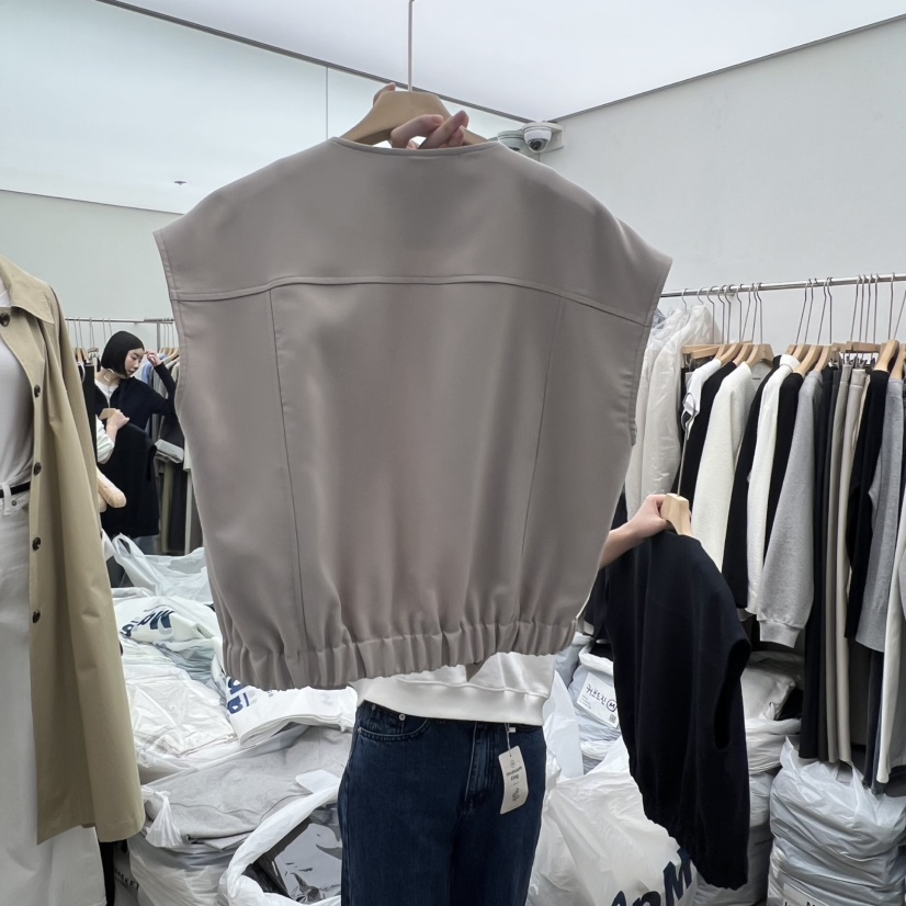 MOI-A東大門代購女士新品職業推薦人氣休閑時尚馬甲口袋MOI-A馬甲