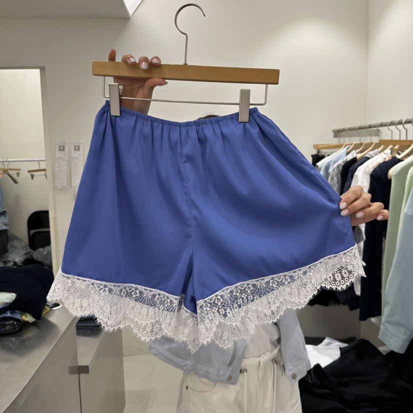 REPELLER韓國直郵女裝新款時尚26春季人氣推薦短褲蕾絲緞面REPELLER短褲圖色4