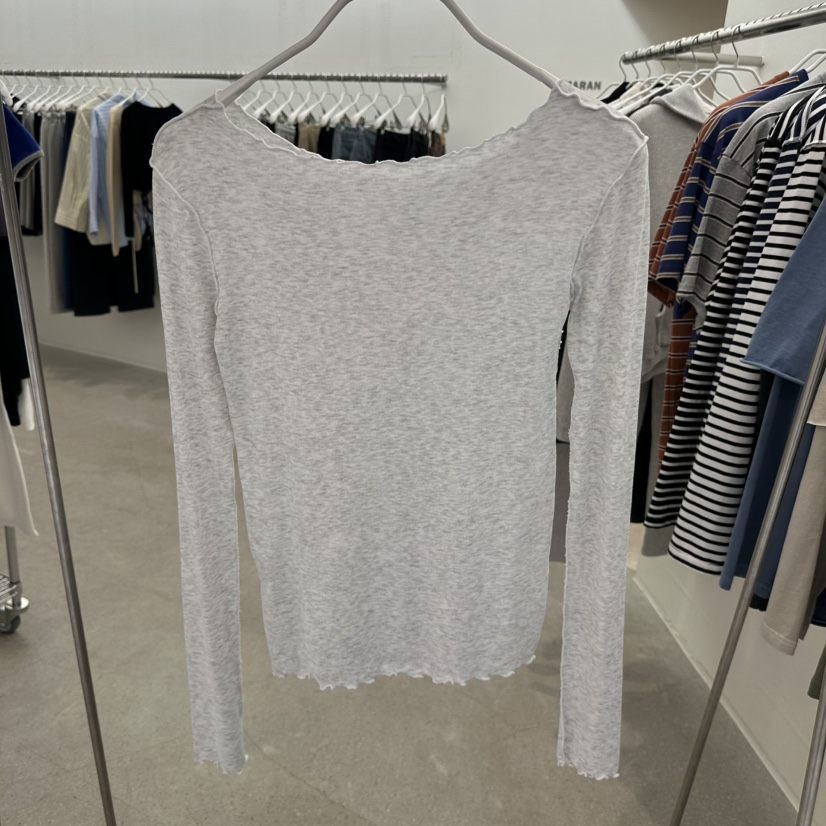 MARAN-P韓國代購女裝新款26春季熱賣職業時尚長袖T恤羅紋MARAN長袖T恤