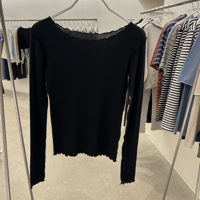 MARAN-P韓國代購女裝新款26春季熱賣職業時尚長袖T恤羅紋MARAN長袖T恤圖色3