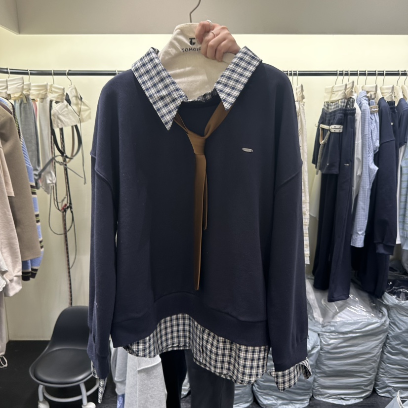 TOMGIRL東大門實拍女裝新款休閑熱賣時尚26春季衛衣不含領帶TOMGIRL衛衣圖色1