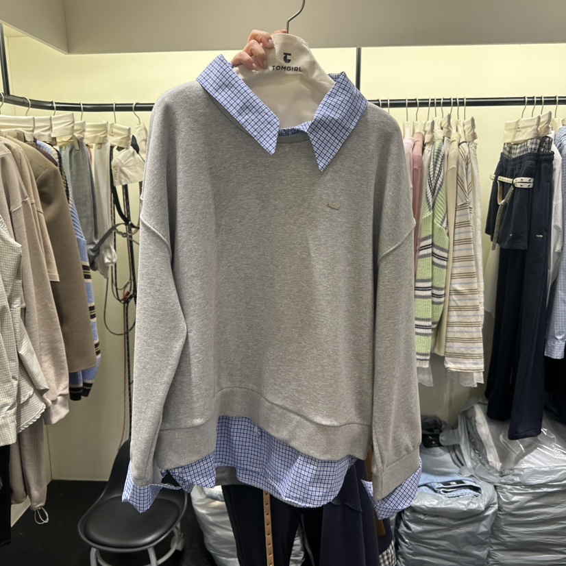 TOMGIRL東大門實拍女裝新款休閑熱賣時尚26春季衛衣不含領帶TOMGIRL衛衣圖色2