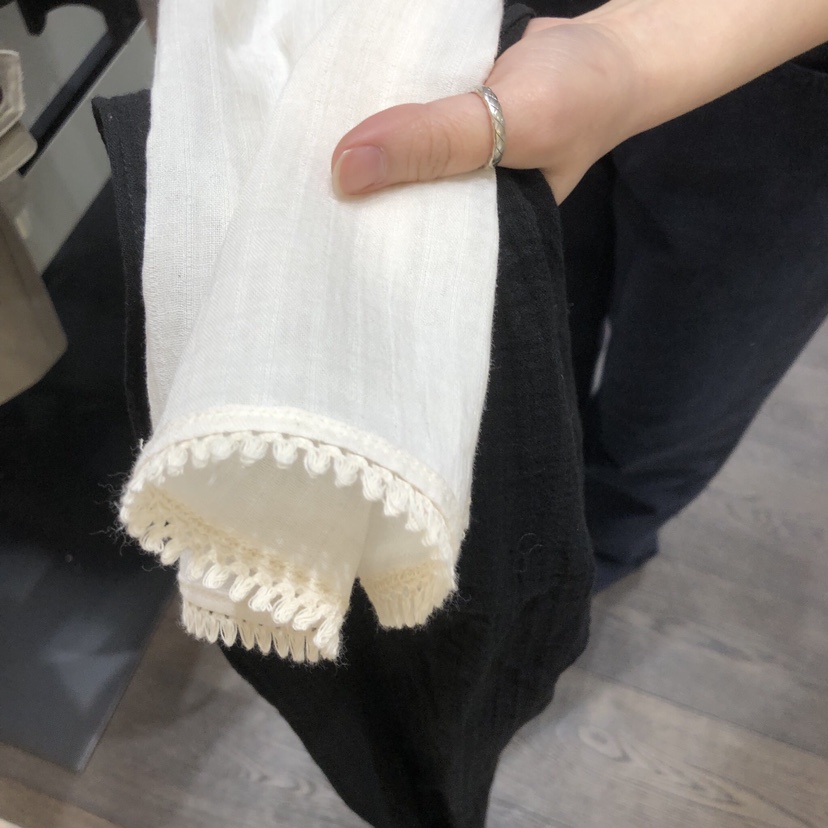 OURIN/THIS IS韓國代購女士新品26春季圍巾披肩蕾絲圍巾OURIN/THIS IS圍巾/披肩