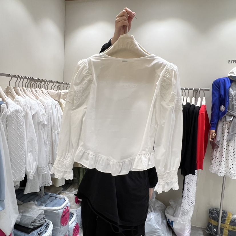 BY FLOW東大門代購女士新品熱賣26春季推薦職業襯衫蕾絲衫BY FLOW襯衫/蕾絲衫