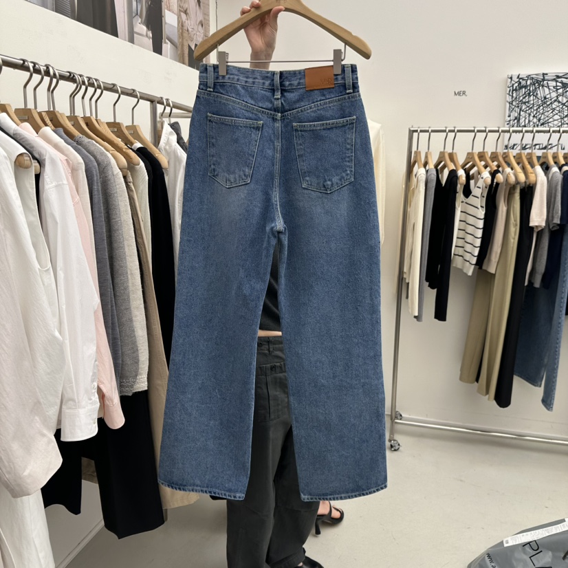 MER韓國代購女裝新款推薦休閑職業人氣熱賣時尚26春季牛仔褲MER/ANGELO BIANCO牛仔褲