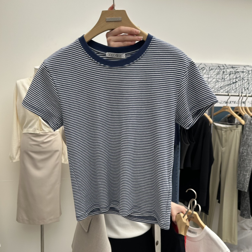 MER東大門代購女士新品職業26春季熱賣休閑推薦人氣時尚T恤MER/ANGELO BIANCOT恤圖色4