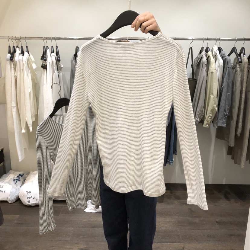 OURIN/THIS IS東大門代購女裝新款熱賣26春季休閑長袖T恤OURIN/THIS IS長袖T恤