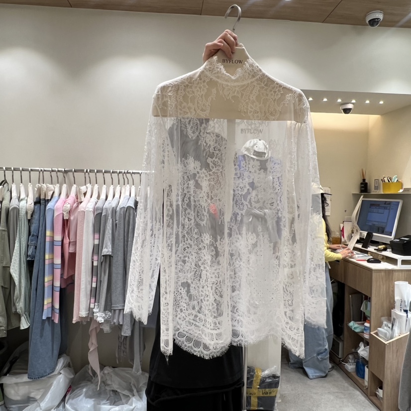 BY FLOW韓國代購女士新品時尚人氣26春季推薦襯衫蕾絲衫BY FLOW襯衫/蕾絲衫圖色2