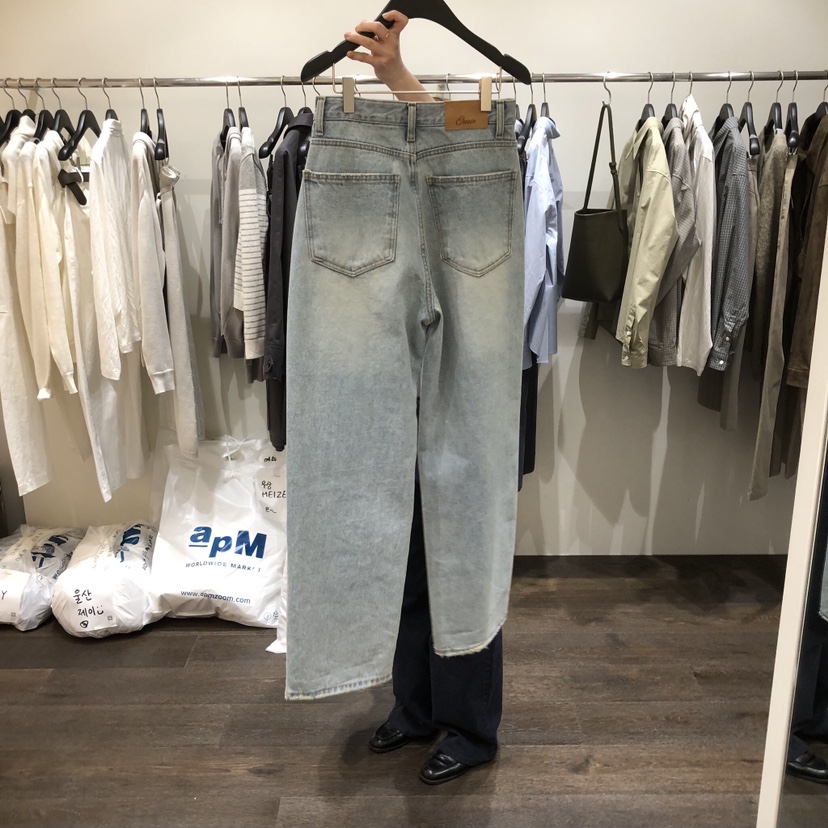 OURIN/THIS IS東大門代購女裝新品休閑26春季職業牛仔褲OURIN/THIS IS牛仔褲