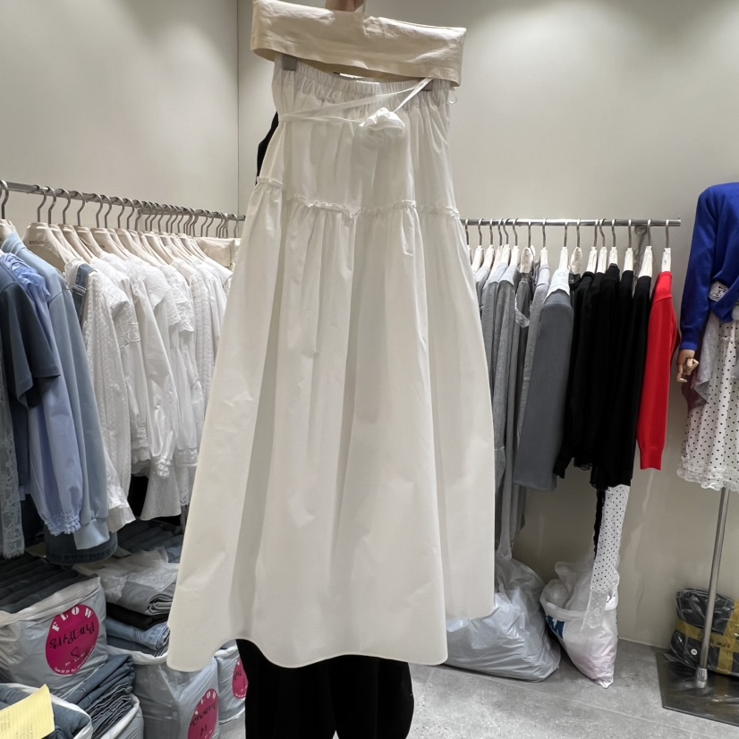 BY FLOW東大門代購女士新品熱賣半身裙中短裙V領寬松長款BY FLOW半身裙/中短裙