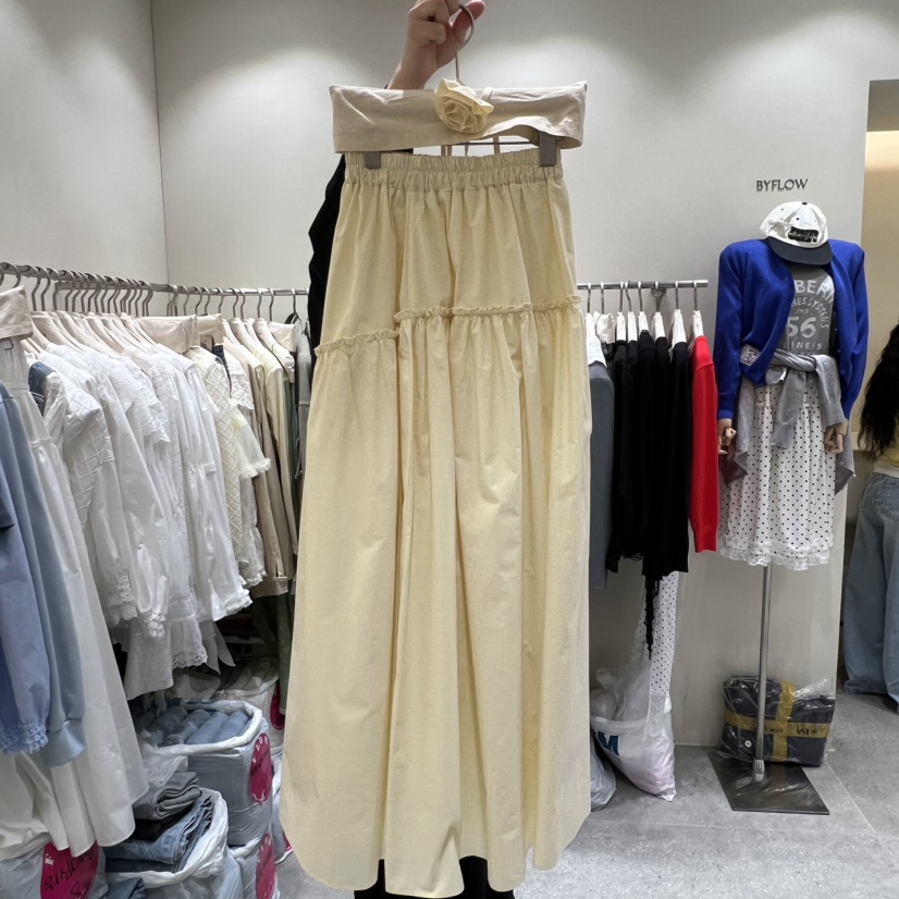 BY FLOW東大門代購女士新品熱賣半身裙中短裙V領寬松長款BY FLOW半身裙/中短裙圖色2