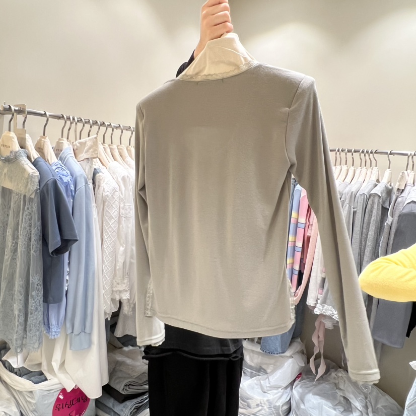 BY FLOW韓國代購女裝新品職業休閑人氣熱賣時尚26春季長袖T恤BY FLOW長袖T恤