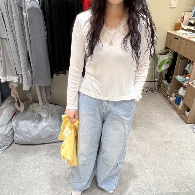 BY FLOW韓國代購女裝新品職業休閑人氣熱賣時尚26春季長袖T恤BY FLOW長袖T恤圖色2