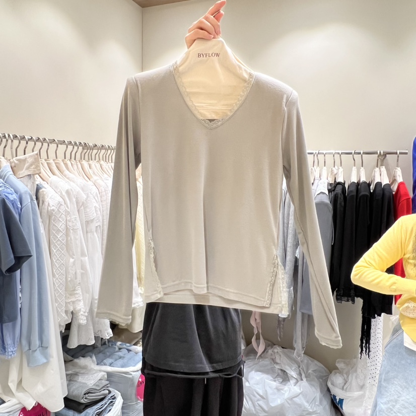 BY FLOW韓國代購女裝新品職業休閑人氣熱賣時尚26春季長袖T恤BY FLOW長袖T恤圖色3