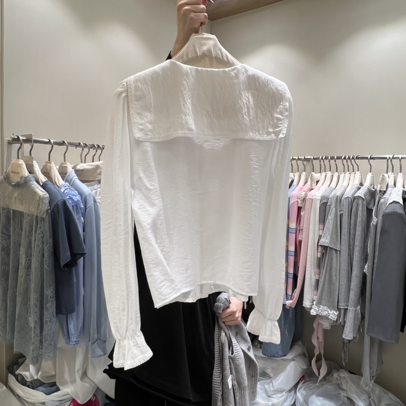 BY FLOW東大門實拍女士新品時尚休閑推薦人氣襯衫蕾絲衫BY FLOW襯衫/蕾絲衫