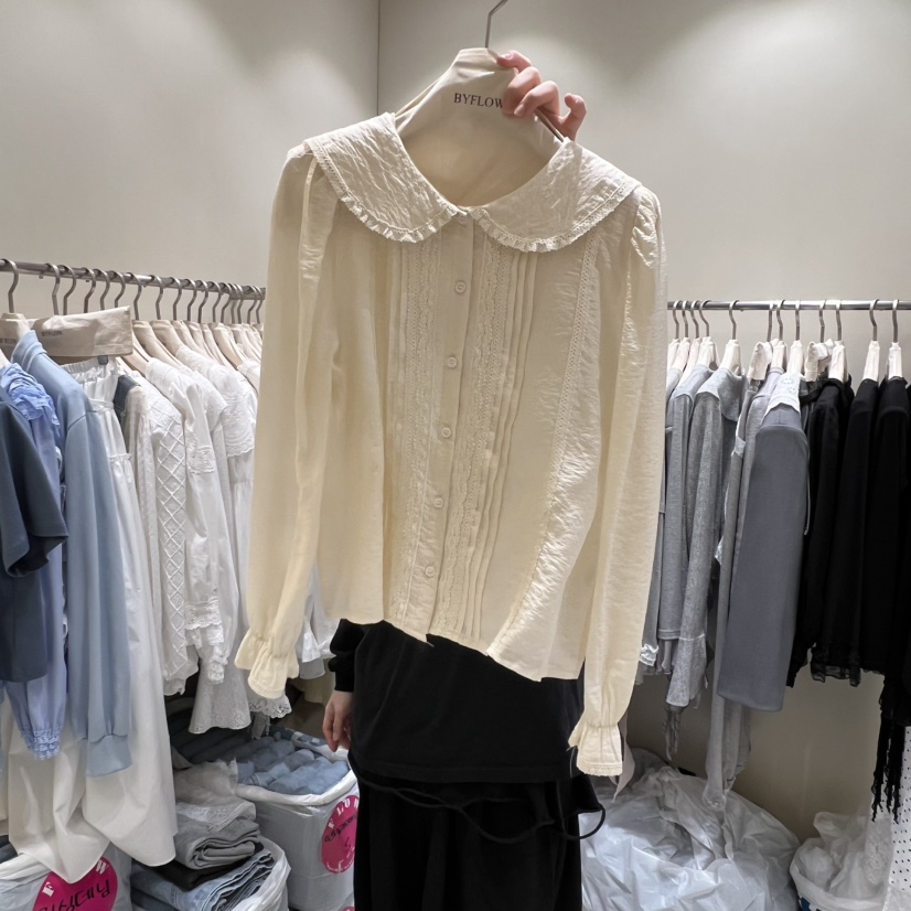 BY FLOW東大門實拍女士新品時尚休閑推薦人氣襯衫蕾絲衫BY FLOW襯衫/蕾絲衫圖色2