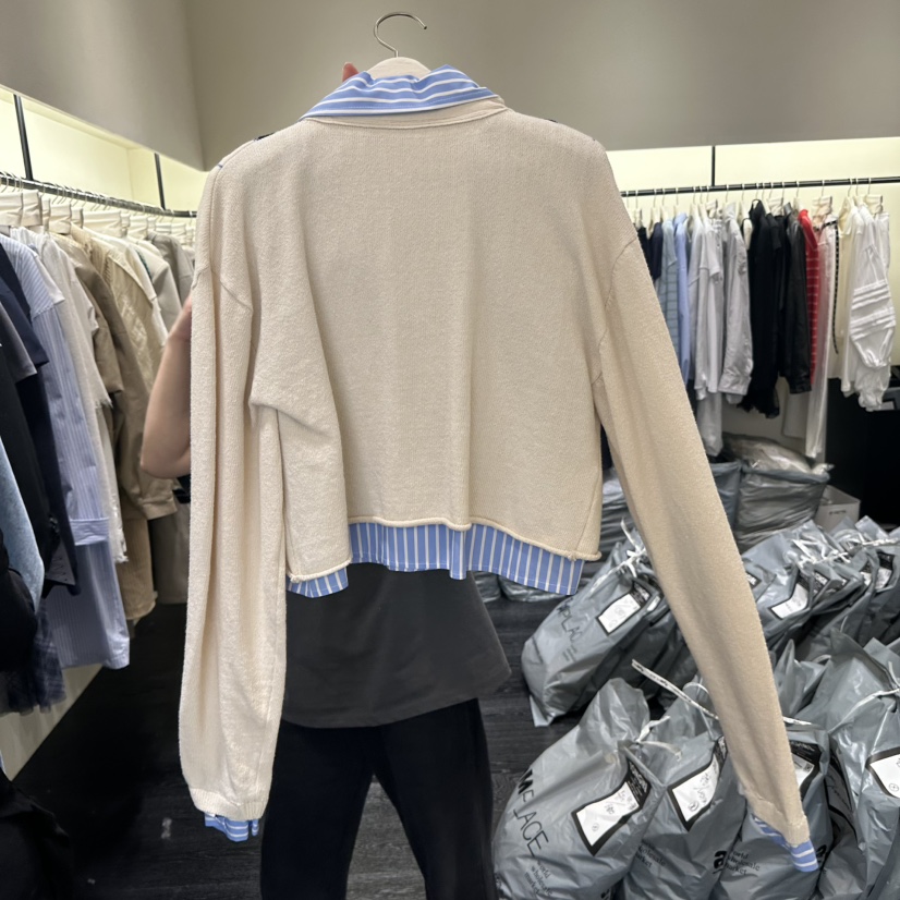 TOMGIRL韓國直郵女裝新款熱賣時尚職業襯衫蕾絲衫格紋開衫TOMGIRL襯衫/蕾絲衫