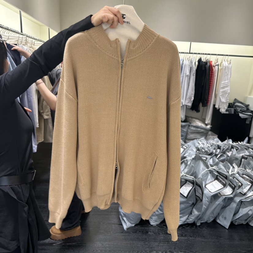 TOMGIRL韓國代購女士新款推薦職業26春季休閑時尚毛衣開衫TOMGIRL毛衣圖色1