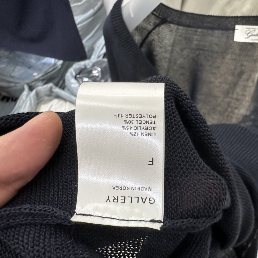 GALLERY-P韓國代購女裝新款人氣熱賣職業26春季針織衫V領亞麻GALLERY-P針織衫