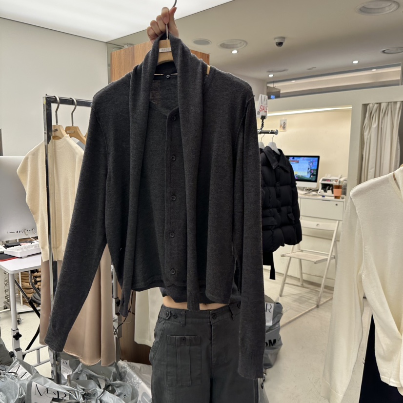 MER東大門直郵女裝新品熱賣推薦時尚26春季人氣休閑針織衫MER/ANGELO BIANCO針織衫圖色2