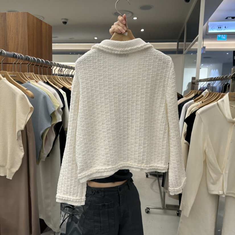 MER東大門直郵女士新品推薦26春季熱賣職業休閑針織衫拉鏈MER/ANGELO BIANCO針織衫