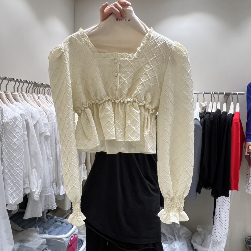 BY FLOW東大門實拍女士新款26春季職業休閑熱賣襯衫蕾絲衫BY FLOW襯衫/蕾絲衫圖色2