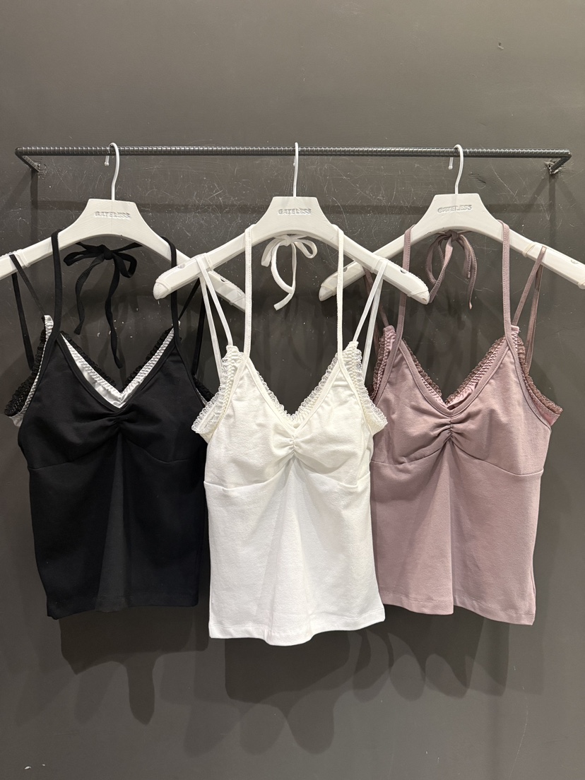 GATELESS東大門代購女裝新款推薦時尚熱賣職業吊帶背心蕾絲GATELESS吊帶/背心