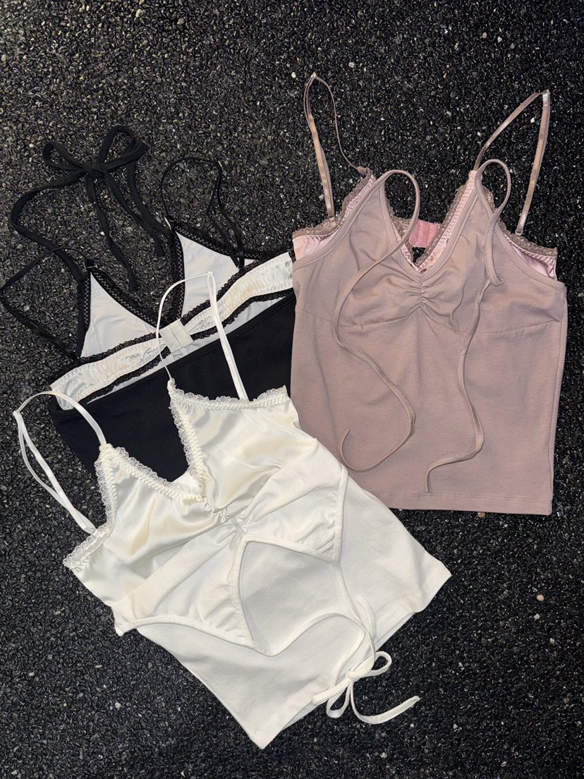 GATELESS東大門代購女裝新款推薦時尚熱賣職業吊帶背心蕾絲GATELESS吊帶/背心