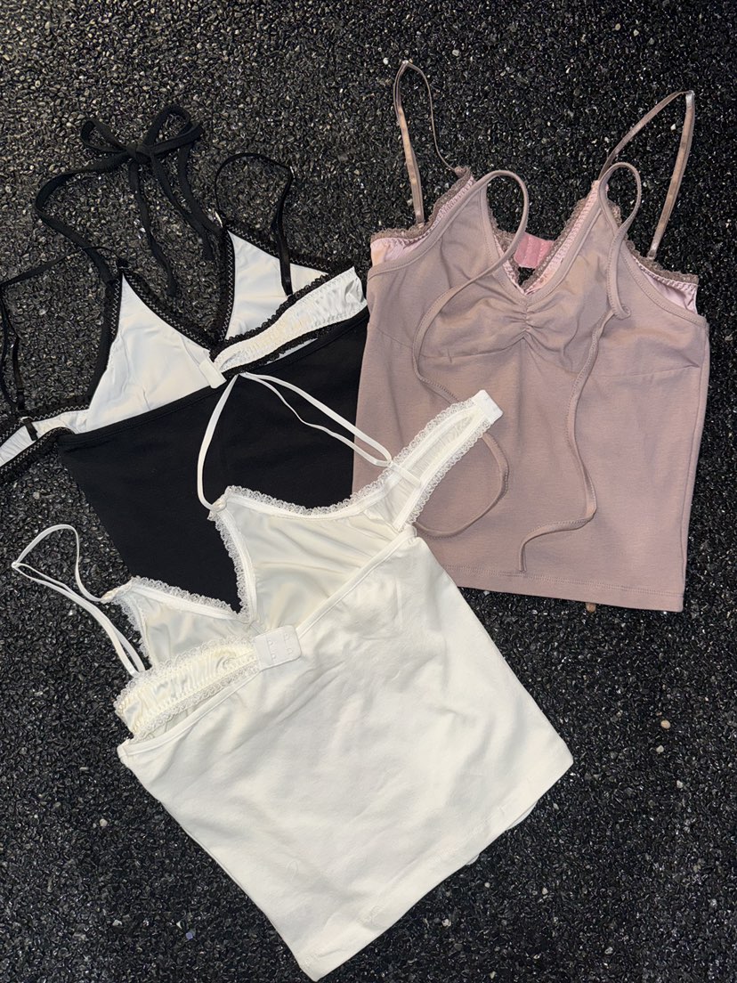 GATELESS東大門代購女裝新款推薦時尚熱賣職業吊帶背心蕾絲GATELESS吊帶/背心